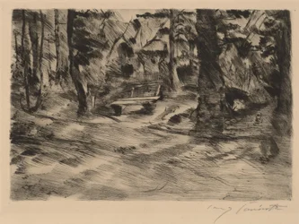 Bank im Walde II Ławka w lesie II, 1917.