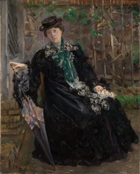 Portret pani Charlotte Berend-Corinth w ogrodzie