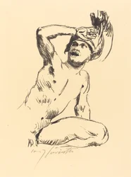 Klęczący wojownik w obronie I Klęczący wojownik I, 1914.
