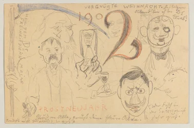 Lovis Corinth do Carla Strathmanna: pocztówka, data stempla pocztowego 24 grudnia 1901
