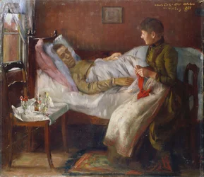 Ojciec artysty na łożu chorego