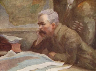 Ilustracja do życia HM Stanleya (kolorowa litografia)