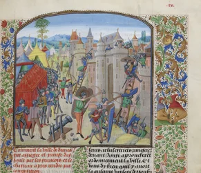 Oblężenie zamku de Duras przez Francuzów w 1377 r., ok. 1470-1475.