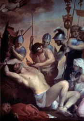 Męczeństwo św. Barthelemy. Obraz Lubina Baugina (1612-1663)
