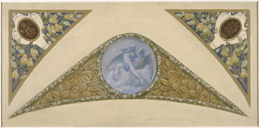 Szkic schodów festiwalowych w paryskim ratuszu: Wodnik, między 1888 a 1898 (olej)