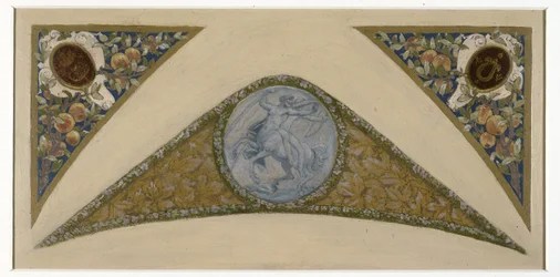 Szkic schodów festiwalowych w paryskim ratuszu: Sagittaire, między 1888 a 1898 (olej)