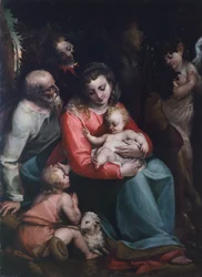 Madonna z Dzieciątkiem i świętymi – Luca Cambiaso (1527-1585)