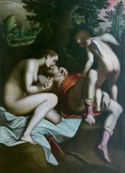 Śmierć Adonisa, przed 1585, Luca Cambiaso (olej na płótnie)
