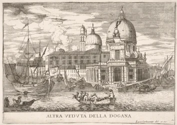 Tablica 61: Widok na urząd celny Dogana da Mar przy ujściu Canal Grande do ..., 1703.