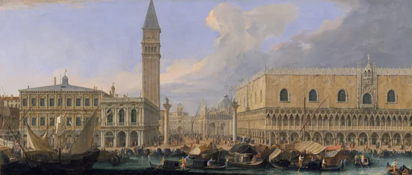 Molo w Wenecji, od strony Bacino di San Marco, około 1709