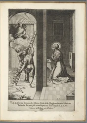 Filippo Neri widzi Marię niosącą dach Santa Maria in Vallicella Życie św Filippo Neri (tytuł serii)