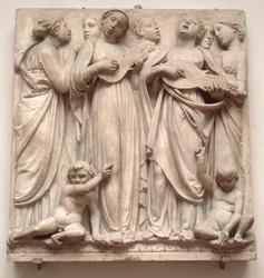 Śpiewające anioły, relief z Cantorii, ok. 1432-38