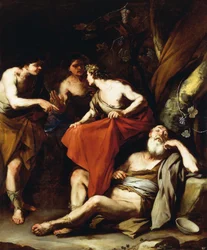 Pijaństwo Noego, Luca Giordano, olej na płótnie