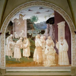 Żywot św. Fresk autorstwa Luca Signorelli (ok. 1445-1523)