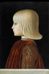 Portret młodego mężczyzny (Guidubaldo da Montefeltro), ok. 1478 (tempera na panelu)