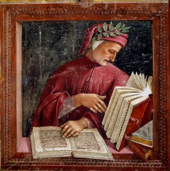 Reprezentacja włoskiego poety Dante Alighieri