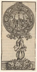 Posrebrzany Pacyfik z Ukrzyżowaniem, z dużej serii relikwiarzy wittenberskich, 1509.