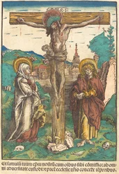 Chrystus na krzyżu między Dziewicą a św. Janem