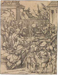 Męczeństwo św. Bartłomieja. Z cyklu Męczeństwo Dwunastu Apostołów, ok. godz. 1520.