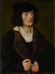 Portret mężczyzny z różańcem