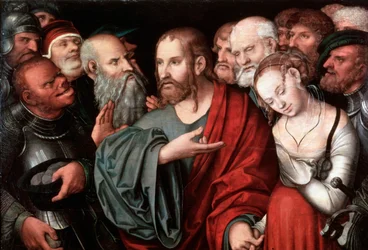 Chrystus i niewiasta przyłapana na cudzołóstwie, po 1532 r.