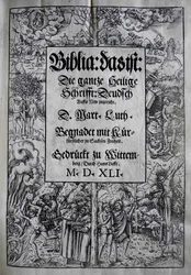 Projekt okładki Biblia autorstwa Marcina Lutra, 1541.