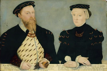 Niemcy: Elektor Saksonii Moritz (1521-1553) i jego żona Agnes (1527-1555) Moritz, elektor Saksonii i jego żona Agnes
