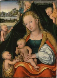 Madonna und Kind mit dem Johannesknaben und Engeln Dziewica z Dzieciątkiem z Dzieciątkiem św. Jana Chrzciciela i aniołami