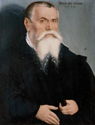 Włoski:  Ritratto di Lucas Cranach il Vecchio Portret Lucasa Cranacha Starszego