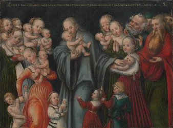 Niemiecki: Christus segnet die Kinder Chrystus błogosławiący dzieci