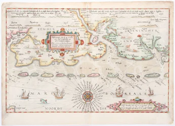 Mapa Fryzji Wschodniej 1584 autorstwa Waghenaera