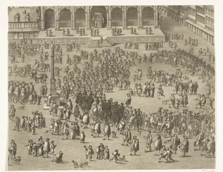 Proklamacja w Gandawie Karola II Hiszpańskiego jako hrabiego Flandrii (arkusz 5), 1666