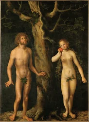 Adam i Ewa (obraz na drewnie)