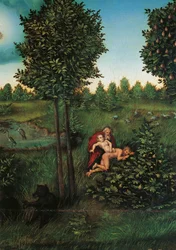 Szczegół Raju, ok. 1530 (olej na panelu)