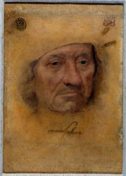 Portret doktora Petrusa von Clapisa Rysunek w pastelu Bruyna ze szkoły Lucasa Cranacha Starego (lub Starszego