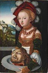 Salome z głową świętego Jana Chrzciciela. Ok. 1527-1530. Wymiary: 88,4 x 58,3 cm. Szépművészeti Múzeum, Budapeszt