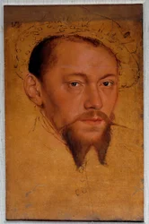 Portret Maurycego Saksonii (1521-1553). Pastelowy rysunek Lucasa Cranacha Jeune (1515-1586)