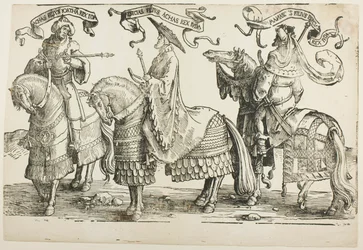 Achaz, Ezechiasz, Manasses, ilustracja czwarta, z „Dwunastu królów Izraela”
