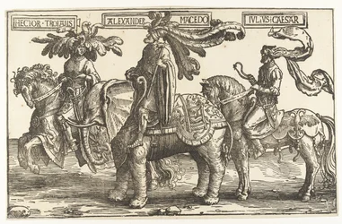 Bohaterowie Hektor Troi, Aleksander Wielki i Juliusz Cezar Dziewięciu Bohaterów (tytuł serii)