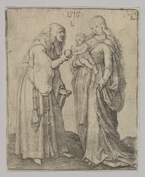 Dziewica z Dzieciątkiem i św. Anną, 1516.