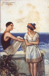Romans wakacyjny (litografia kolorowa)