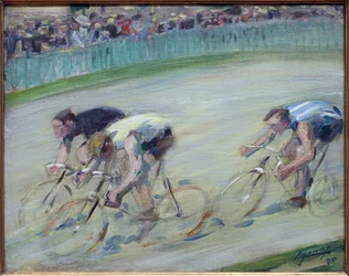 Ostateczny pośpiech. Obraz Lucien Jonas (1880-1947), olej na płótnie 1905, sztuka francuska, wiek XX. Musée la piscine, Roubaix.