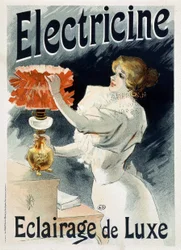 Plakat reklamowy „Electricine: luksusowe oświetlenie”