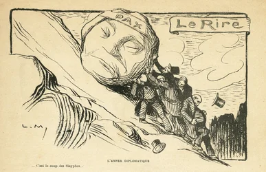 Ilustracja w Le Rire, 28.12.12 - piekło dyplomatyczne - Wojna 14-18 (rycina)