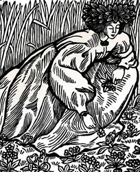 Wiersze Ronsarda. Drzeworyt oryginalny, 1902, 1923