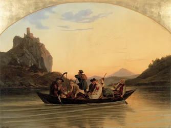 Przeprawa w Schreckenstein, 1837