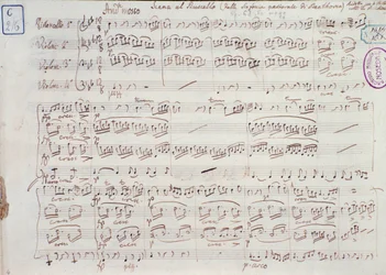 Strona z nutami do Symfonii nr 6 F-dur op. 68 Ludwiga van Beethovena