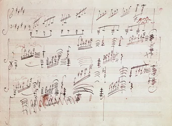 Nuty do „Sonaty pour piano n* 14 en do diese minor” „Sonaty au clair de lune” niemieckiego kompozytora Ludwiga van Beethovena (1770-1827) skomponowanej w 1801 roku. House, Natale de Beethoven, Bonn. Niemcy