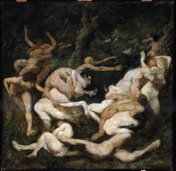 Porwanie kobiet. Malarstwo Ludwiga von Hofmanna (1861-1945). Olej na płótnie. Słońce: 70,8x72 cm. Puszkin, Moskwa Porwanie kobiet