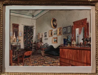 Gabinet Michaiła Obreskowa. Praca Luigi Premazzi (1814-1891), akwarela na papierze